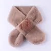 2026 Novo Cachecol de Pelúcia Outono e Inverno para Crianças Família Pele de Coelho Sintética Cachecol Fofo de Bebê para Meninos e Meninas no Inverno