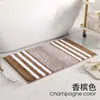 Tapete de Chão Simples para Banheiro Transfronteiriço Imitação Caxemira Forte Absorção de Água Tapete Longo Antiderrapante Tapete de Porta Resistente a Manchas para Porta de Banheiro Tapete para os Pés