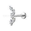 Joyería de Aleación de Titanio Jiangtai F136 con Incrustaciones de Circonita Perforación Labial G23 Joyería para Body Piercing de Aleación de Titanio Perforación del Hélix del Oído