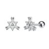 Agulha fina de aço inoxidável lindo zircão brincos macio osso da orelha stud em estoque brincos IOVE Amazon Europeu e Americano brincos para as mulheres