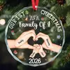 Novo Pingente de Vidro Cristalino Personalizado da Amazon 2026 Presente para Família Casal Decoração de Natal Presente