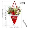 Zonghong Chapéu de Natal Brilhante Criativo Decoração Pingente Folhagem de Natal Folha de Pinheiro Pendurado na Porta Suprimentos de Decoração para Árvore de Natal