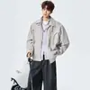 Chaqueta para Hombre Estilo Funcional Retro Americano Cleanfit Top con Solapa Tendencia para Hombre Abrigo Cortavientos de Trabajo