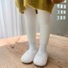 Leggings de terciopelo para niñas, cálidos, estilo coreano, con giro, para otoño e invierno, pantalones gruesos de una pieza para bebés, pantimedias cálidas para niños.