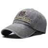 Gorra de béisbol lavada estilo americano, estilo vintage, para exteriores, con protección solar, bordada para primavera y otoño, para hombre y mujer.