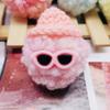 Atacado de fábrica 5cm olhos de colar chapéu de palha de lã cor fofa bolsa de veludo Teddy acessórios pendurados acessórios de vestuário