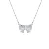 Collar original de plata de ley s925 para mujer, diseño de torno CNC, cadena de lazo elegante, colgante, moda, todo a juego, collar de alta calidad