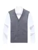 Chaleco de Punto de Lana para Hombre Yingao Otoño Invierno Cuello en V Chaleco de Punto para Hombre de un Solo Botón Sin Mangas para Adultos Mayores Suéter de Color Sólido para Negocios