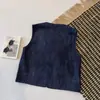 Nuevo chaleco de mezclilla de estilo coreano de moda para mujer, de cuello en V, para principios de otoño de 2026, holgado y favorecedor, top versátil, color liso, vintage