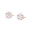 Brincos Xuping minimalistas florais de pedra única, estrela de cinco pontas da moda em liga de cobre estilo coreano inspirados no Instagram, brincos leves e elegantes para mulheres