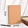 Cuaderno de Espiral Oficina Papelería Cuaderno de Notas Piel de Vaca Bloc de Notas Estudiante Cuadrícula en Blanco Línea Horizontal Cuaderno de Espiral Imprimir logo