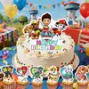 Enfeite de Bolo Inserível Festa de Cachorro Suprimentos Patrulha Canina Pequeno Enfeite de Bolo Inserível Decoração de Bolo