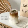 Taza de nube de vidrio, taza de té de leche de alto borosilicato, taza de capa única para té de frutas de gran capacidad, taza para bebidas de material de alto borosilicato