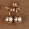 Pendientes de Perla Elegantes de Moda Versátiles con Aguja de Plata 925 Pendientes de Botón Versátiles Simples de Perlas Nueva Tendencia 2024
