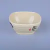 Tazón de arroz Wufu imitación porcelana tazón para salsa de olla caliente tazón de arroz cuadrado de melamina para restaurante tazón pequeño tazón para sopa de comida rápida tazón de plástico