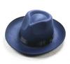 Chapéu de praia de Xangai, chapéu Jackson Big Along, chapéu de feltro de lã para palco masculino e feminino, chapéu britânico para jazz, chapéu de feltro de lã para homem velho
