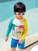 Traje de baño para niños, dos piezas, manga larga, secado rápido, modelo nuevo 2026, para bebé, Dopamina, Vacaciones, Playa
