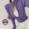 Transpirable Ajustado Secado Rápido Manga Larga para Mujer Delgado con Forro Polar Adelgazante para Correr Fitness Top Exterior Sensación de Alta Gama Ropa Deportiva para Yoga
