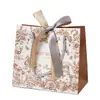Bolsa de Regalo con Patrón de Ciervo Retro del Bosque, Bolsa de Regalo, Bolsa de Regalo Navideño, Bolsa para Regalar, Bolsa de Regalo Souvenir con Cinta