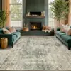 Alfombra de Imitación de Cachemira de Lujo para Sala de Estar, Antideslizante, Lavable a Máquina, Tapete para Mesa de Café, Alfombra de Fácil Cuidado para Mesita de Noche en Dormitorio