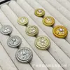 Botones metálicos con perlas para trajes, abrigos de punto de lana, botones decorativos simples y versátiles cosidos a mano