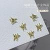Accesorios para uñas con forma de mariposa de aleación roja de red, cinta de mariposa de aleación tridimensional japonesa, decoración de uñas, accesorios para uñas al por mayor