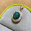 Venda Quente Transfronteiriça Pingente de Opala Negra Lisa Pura Natural Super Bonito com Pedra Principal 9*11mm Feito à Mão Materiais Cuidadosamente Selecionados