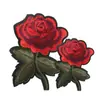 Etiqueta de bordado por computadora estilo Xiaoxiangfeng Parche de bordado de rosa DIY Parche de tela para insignia de accesorios de ropa adhesivos