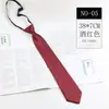 Corbata Jk para Hombres y Mujeres Estudiantes Estilo Universitario Uniforme Camisa Negro Gris Azul Tíbet Color Sólido Sin Nudo Perezosa Corbata Japonesa