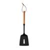 Utensilios de cocina de silicona con mango de madera de acacia negra, resistentes a altas temperaturas, 7 piezas, antiadherentes, para freír, cucharas soperas domésticas, raspadores.