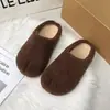 Zapatos Peludos Retro para Mujer Ropa de Exterior 2026 Otoño/Invierno Nuevo Estilo Felpa Cálida sin Cordones Suela Gruesa Antideslizante Mules Birkenstock
