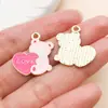 Série Dia dos Namorados de Pingentes Esmaltados em Liga Metálica Acessórios para Joias Artesanais DIY Pingentes para Colar Pulseira Brincos Chaveiro