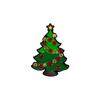 Broche pequeño de árbol de Navidad, bonito bolso de dibujos animados, decoración, insignia de metal de Papá Noel, ramillete de diamantes de aleación