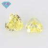Gema Huagang 9A con corte de flor de hielo en forma de corazón, diamante de alto carbono, amarillo ganso, joyería DIY, circón, piedra desnuda, piedra principal