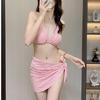 Biquíni Biquíni Fato de Banho Feminino Novo Sexy Termas Dividido Conjunto de Três Peças Celebridade da Internet Férias Fato de Banho Beira-Mar