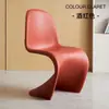 Cadeira de jantar para casa estilo nórdico, cadeira de plástico transparente simples, designer, moderna, criativa, com encosto
