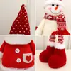 Suministros de decoración navideña transfronterizos: figura telescópica roja de Papá Noel, adorno para escaparate, decoración de ambiente festivo para personas mayores