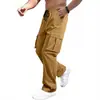 Pantalones largos casuales de trabajo versátiles multibolsillos para hombre, marca de moda callejera transfronteriza de primavera y otoño de AliExpress, al por mayor en stock