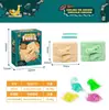 Disco de Pintura de Yeso para Niños Simulación DIY con Diseño de Triceratops, Juguete Creativo de Graffiti para Niños y Niñas