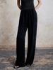 Calça de verão lavada na areia com fibra de cobre e amônia, cintura elástica, perna larga, veludo delicado, alta qualidade, preguiçosa, casual, justa, casual