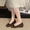 Vestido de verano suave 4 cm nueva altura interior que aumenta 2026 zapato de tacón único con lazo estilo hada francesa con zapatos de tacón único de punta baja