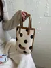Bolsa para teléfono móvil de lunares fresca y dulce para mujer, para el día a día y el trabajo, minibolso de mano de color contrastante, Bolso de hombro cruzado simple y elegante