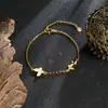 Collar de Oro de Arena Vietnamita para Mujer Pulsera de Mariposa Flor Imitación Oro Larga Duración Nicho Joyería de Alta Gama Al por Mayor