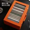 Caja de Tarjetas de Color Portátil Tablero de Puerta de Madera Gabinete Armario Caja de Exhibición Muebles para Mascotas Libro de Muestras Estante de Bandeja