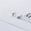 Aretes de Plata Nalan S925 para Mujer Retro Plata Tailandesa Personalizados Calavera Pequeños Simples Moda Joyería para Oreja G7271