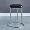 Taburete de Moda de Lujo Ligero para Uso en el Hogar, Taburete Engrosado para Dormitorio, Taburete Duradero para Adultos para Sala de Estar, Taburete de Hierro para Adultos, Taburete Pequeño