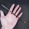 Três Reinos Zhao Zilong Arma Portátil Arma Longa Zhao Yun Genciana Brilhante Prata Arma de Metal Modelo Masculino Liga Arma Brinquedo