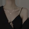 Collar de Lazo para Niñas Verano Lujo Ligero Diseño de Nicho Cadena para Clavícula Nueva Cadena de Acero Inoxidable para Celebridades de Internet Dropshipping