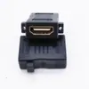 Conector HDMI hembra a hembra con orejas de montaje, adaptador de panel para enchufe de pared, conector HDMI pasante con orificio para tornillo estándar