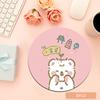 Alfombrilla de Ratón Redonda de Anime de Dibujos Animados con Imágenes para Niñas Oficina Juegos Laptop Almohadilla Pequeña Material de Goma